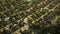 An aerial view of a cluster of bungalows in a peaceful neighborhood