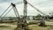 Aerial view of coal mine Giant excavator in Germany