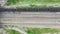 Aerial view of a coal train. View from above.
