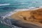 Aerial view of the coast in the Dominican Republic