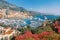 Aerial view of the coast in Monaco