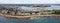 Aerial view of the Coast Road and Falmouth Docks in Cornwall