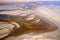 Aerial view of the coastal dunes of the Namib desert, Namibia Skeleton Coast