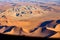 Aerial view of the coastal dunes of the Namibia Skeleton Coast