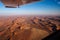 Aerial view of the coastal dunes of the Namibia Skeleton Coast