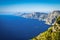 Aerial view of coastline Amalfi, Sorrento peninsula with seaview