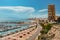 Aerial view on coastline of famous Mediterranean resort El Campello