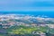 Aerial view of coastline of Gran Canaria stretching towards Las Palmas, Canary Islands, Spain