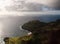 Aerial view of the coastline of Kauai