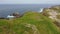 Aerial view of the coastline at Malin Head in Ireland.