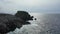 Aerial view of the coastline at Malin Head in Ireland.