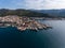 Aerial view of coastline at Marmaris, Turkey