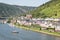 Aerial view of Cochem along river Moselle in Germany