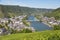 Aerial view at Cochem and river Moselle