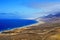 Aerial view of Cofete Beach in Fuerteventura