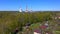 Aerial view of cogeneration plant. Thermal power plant.