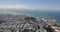 Aerial view of coit tower with alcatraz and ocean view