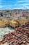 Aerial view of the colorful leather tanneries of Fez Morocco