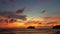 aerial view colorful sky in twilight at Kata beach Phuket