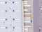 Aerial view of colorful trucks in the terminal waiting for unloading. Top view of the logistics center. Transportation. Freight