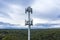 Aerial view of a communications tower in regional Australia