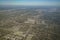 Aerial view of Compton, view from window seat in an airplane