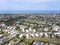 Aerial view of condominium house community in Cardiff, San Diego County