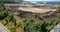 Aerial view of construction nearby residential neighborhoods in Vancouver, Canada