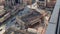 Aerial view of a Construction site with modern tools and cranes - new building site