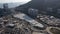 Aerial view of construction site of a new makeshift COVID-19 hospital and isolation facilities, in Tsing Yi , Hong Kong