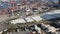 Aerial view of construction site of a new makeshift COVID-19 hospital and isolation facilities, in Tsing Yi , Hong Kong