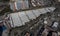 Aerial view of construction site of a new makeshift COVID-19 hospital and isolation facilities, in Tsing Yi , Hong Kong