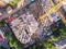 Aerial view of construction site in progress