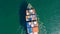 Aerial view container cargo ship in ocean, Business industry commerce global import export logistic transportation oversea