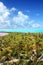 Aerial view Contoy tropical caribbean island