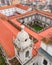 Aerial view of Convento de Nossa Senhora da GraÃ§a, a nuns convent in Graca district old town, Lisbon, Portugal