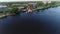 Aerial view cooper river boating rowing Pennsauken NJ