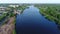 Aerial view cooper river boating rowing Pennsauken NJ