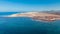 Aerial view of Corralejo bay