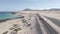 Aerial view of Corralejo Sand Dunes and el Moro beach in Fuerteventura