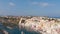 Aerial view of Corricella fisherman village in Procida island near Naples Italy