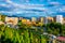 aerial view of the corrida building in the spanish city malaga...IMAGE