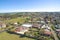 Aerial view of country town, Australia