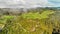 Aerial view of countryside around Waitomo, New Zealand