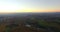 Aerial view, countryside and landscape of farm, nature and blue sky in Italy. Drone, agriculture and forest, field or