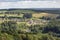 Aerial view countryside near Bouillon in Belgium