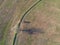 Aerial view of the countryside in the province of Viterbo in Italy