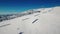 Aerial view of covered with snow landscape in Schwarzwald. Feldberg ski resort