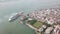 Aerial view cruise Spectrum of the Seas park near the George Town