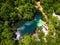 Aerial view of the Crystalline Lagoon at Presidente Figueiredo Amazonas Brazil